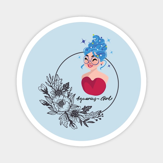 Aquarius Girl Magnet by AirshipRebekah